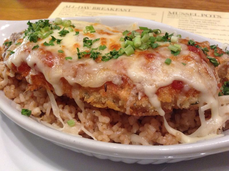 Chicken Parmesan on Brown Rice GF